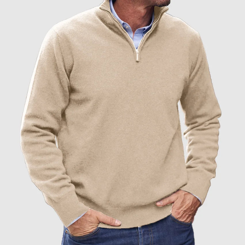 Maglione in Cashmere con Zip